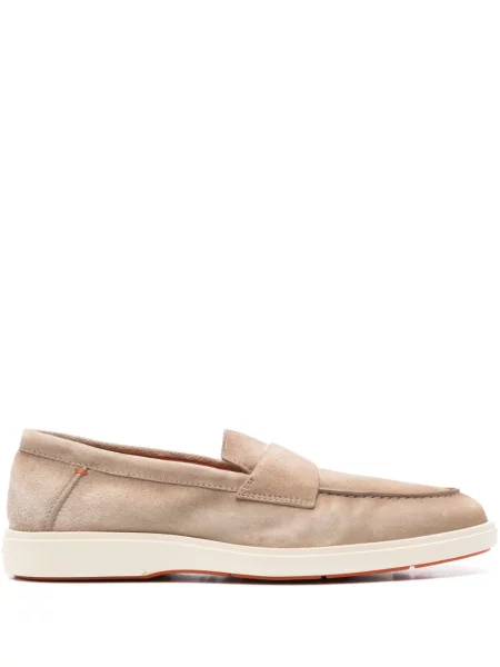 Pantofi loafer Santoni din piele de căprioară