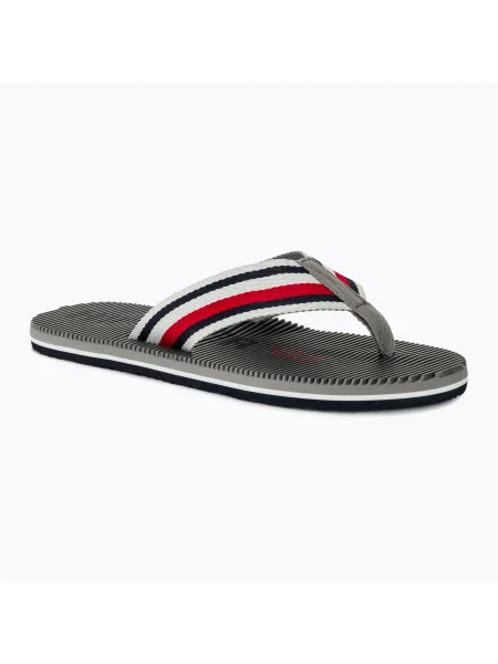 Мъжки Tommy Hilfiger Massage Footbed Oly Beach Sandal antique silver джапанки сиво