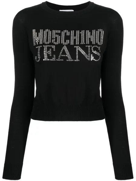 Pulover Moschino Jeans de lână negru