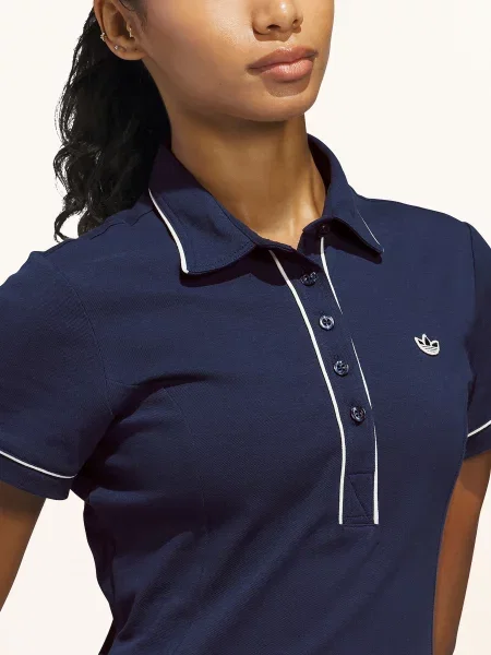 Adidas Originals Polo Šaty Z Piké Originals tmavě modrá bílá