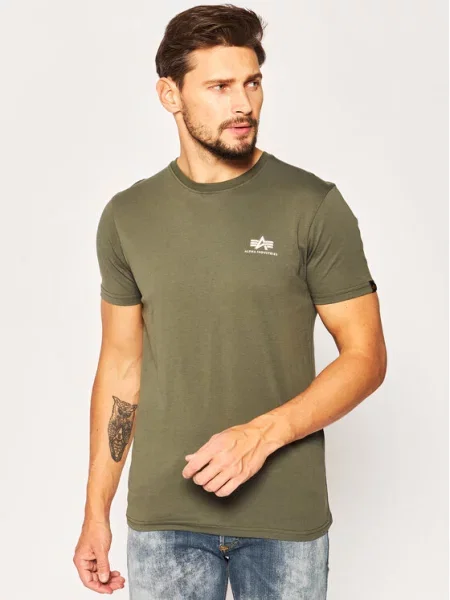 ALPHA INDUSTRIES Majica tamno zelena