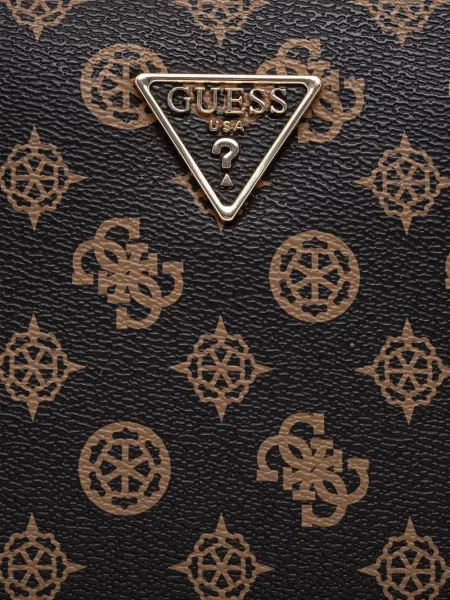 Geanta crossbody Guess cu autograf negru