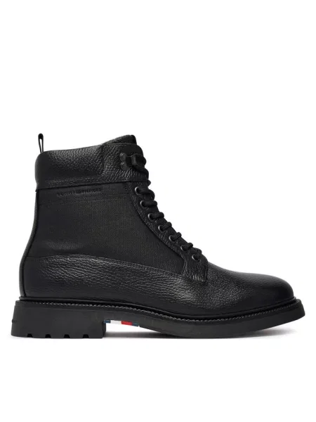 Tommy Hilfiger Trzewiki Corporate Casual Mix W Wpm Boot czarny