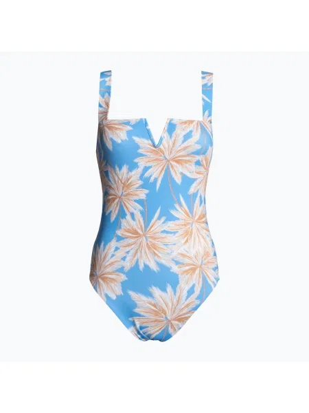 Olcsóbban. Női egyrészes fürdőruha ROXY Love The Coco V D-Cup azure blue palm island. Méret: M kék