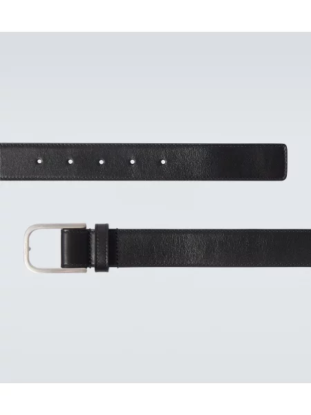 Cu centură curea Saint Laurent din piele negru