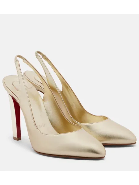 Pantofi cu toc Christian Louboutin din piele slingback