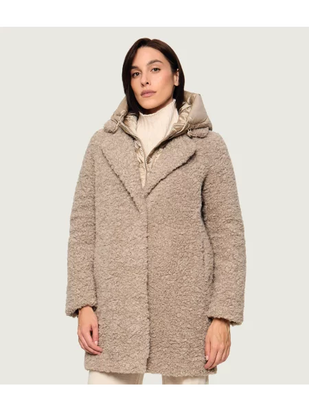 BOMBOOGIE De puf palton 2 în 1 Odessa | shearling bej