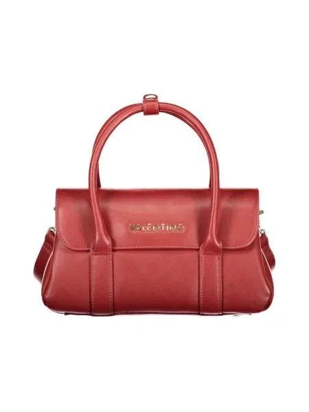 Lniana torebka Valentino Bags czerwona