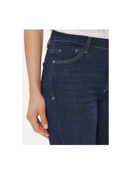 Jeansy dzwony Guess ze stretchu niebieskie