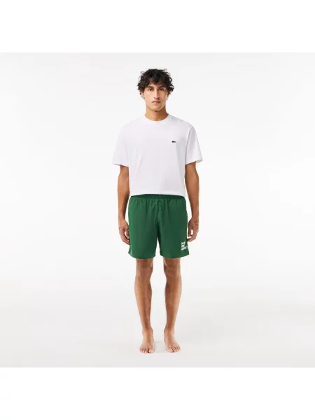 Шорты Lacoste с принтом зеленые