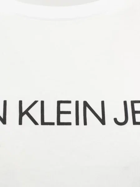 Tricou Calvin Klein Jeans cu imagine alb