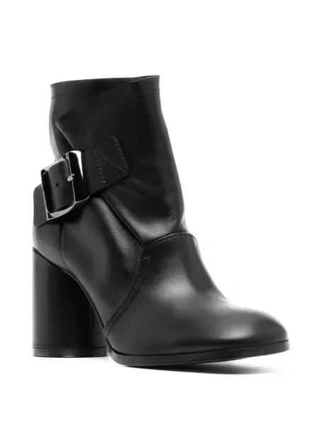 Cizme scurte Casadei cu cataramă negru