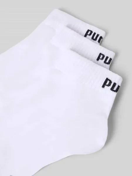 Krótkie skarpety z logo w zestawie 3 szt. Puma białe