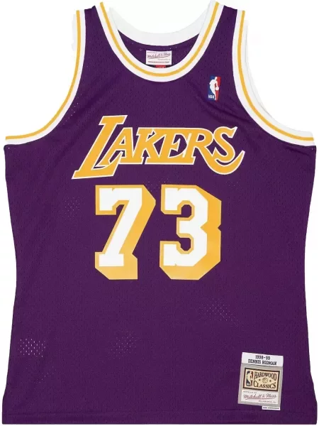 Cămașă Mitchell & Ness din jerseu violet