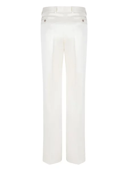 Pantaloni Tom Ford din satin alb