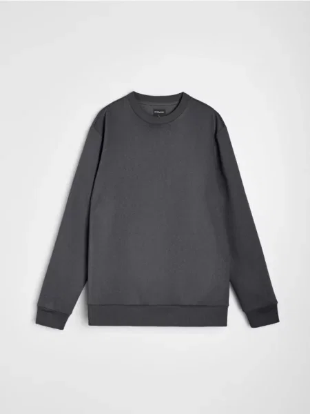 Sinsay Mikina s kulatým výstřihem šedá