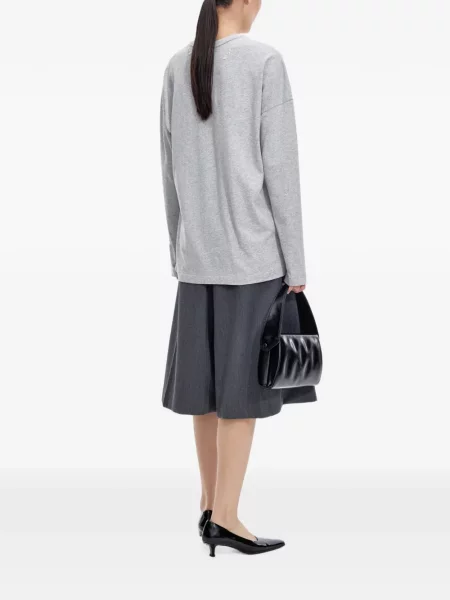 Lung tricou Jnby cu perle gri