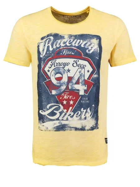 Key Largo Tricou KLRACEWAY bleumarin / galben deschis / roșu alb