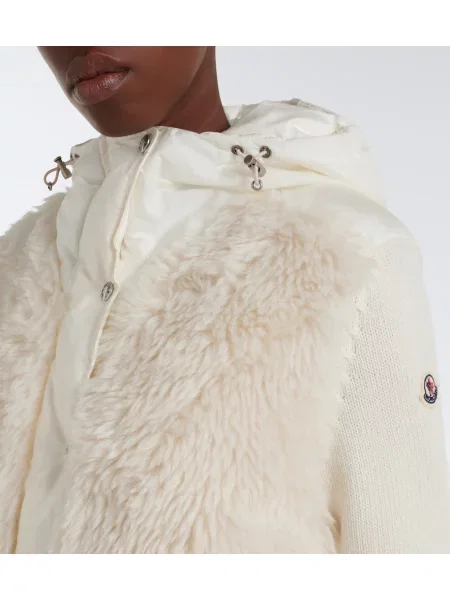Cardigan Moncler de lână alb