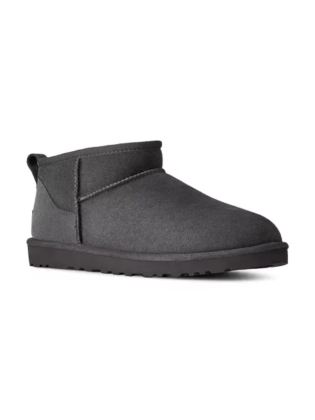 UGG cizme de zăpadă pentru bărbați din piele întoarsă M Classic Ultra Mini gri