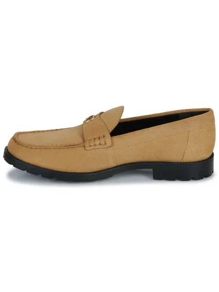 Pantofi loafer Coach din piele de căprioară maro