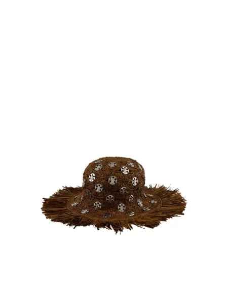 Czapka Rabanne brązowa
