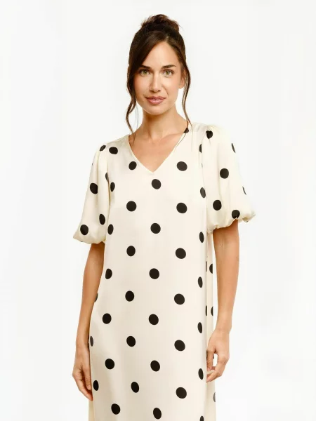 Liberte Essentiel Rochie DOTTI bej negru