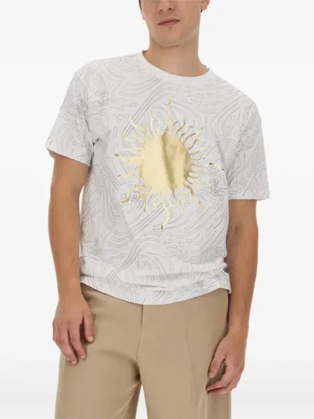 Tricou Vivienne Westwood cu imagine alb