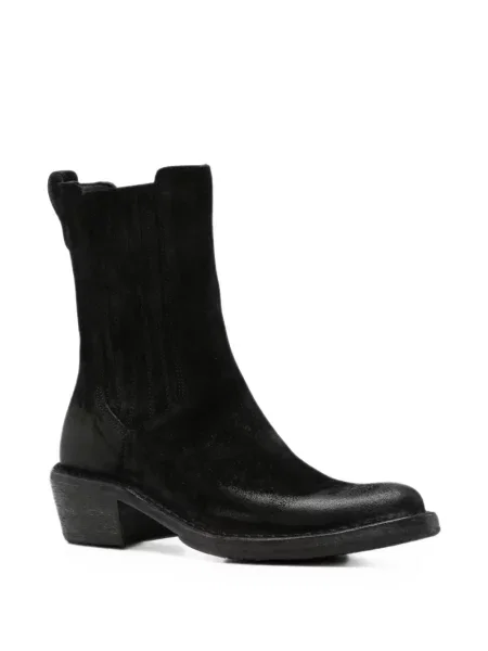 Cizme scurte Moma din piele de căprioară negru