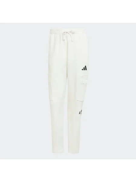 Kalhoty ALL SZN Fleece Graphic Loose Cargo bílé