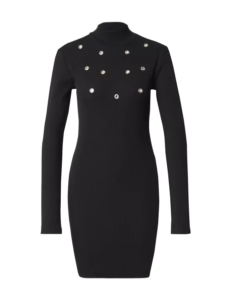 ONLY Pletena obleka ONLVIDYA' črna