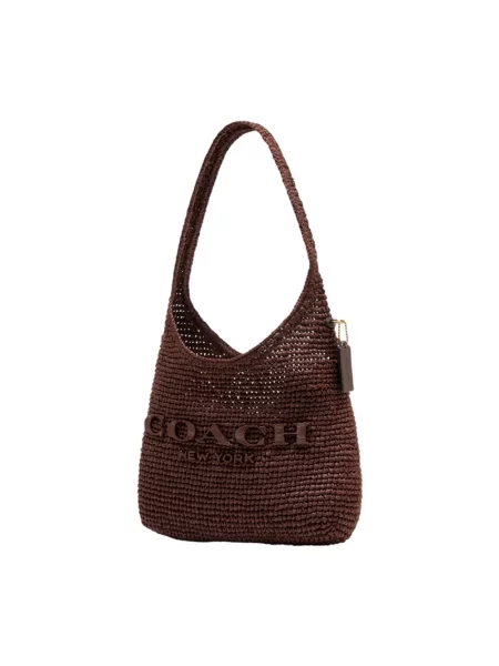 Coach torebka skórzana Brooklyn Shoudler Bag 28 brązowa
