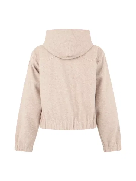 Bluza z kapturem Moncler z kapturem beżowa