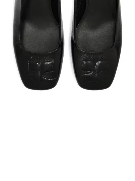 Pantofi cu toc Courreges slingback negru