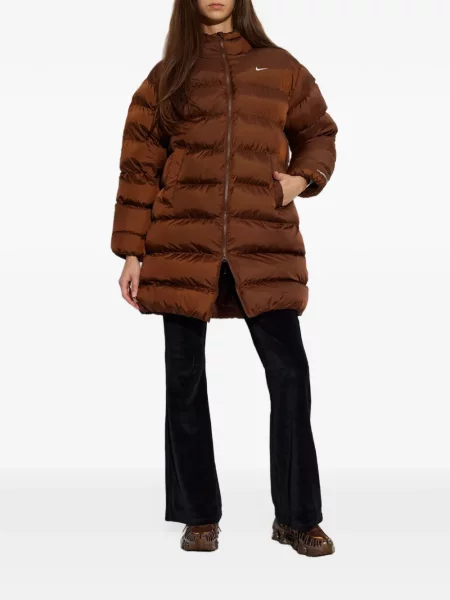 Geacă parka Nike cu glugă clasică maro