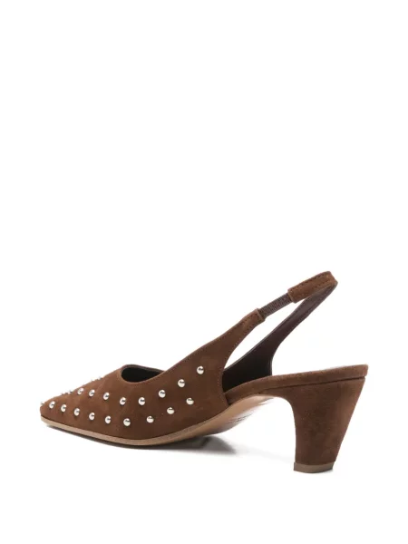 Lodičky Biancadi se cvočky s otevřenou patou hnědé