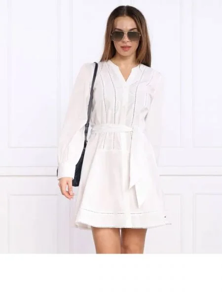 Tommy Hilfiger Rochie ORG CO alb