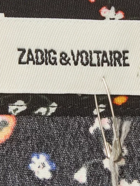 Миди пола Zadig&voltaire на цветя с принт черно