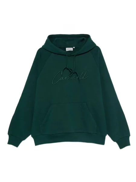 Hanorac cu glugă Carhartt Wip cu broderie verde
