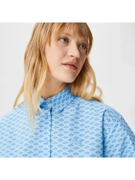 Lacoste Koszula Tkana Lacoste niebieska