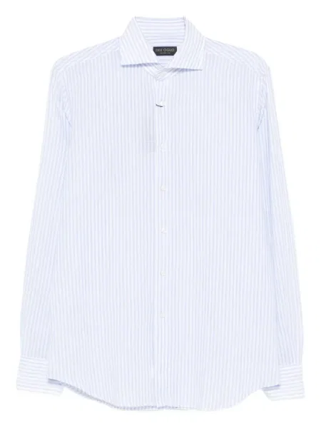 Дълго риза Dell'oglio на райета синьо