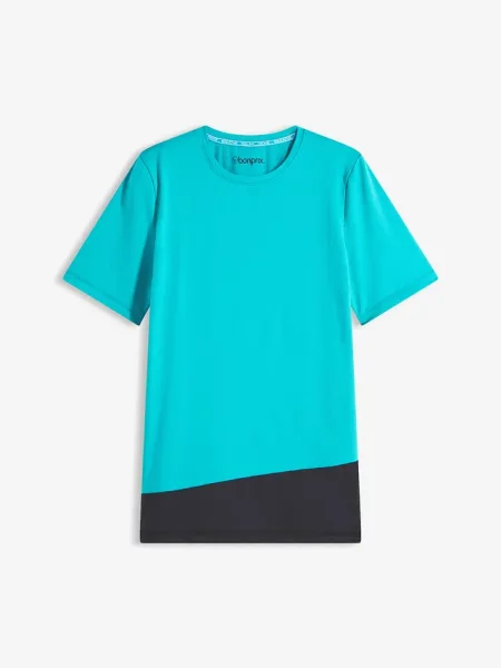 T-shirt sportowy o strukturalnym wyglądzie zielona