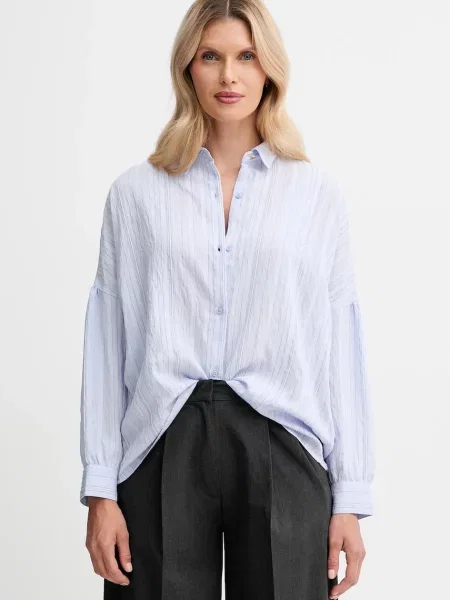 Sessun cămașă cu guler clasic relaxed albastru
