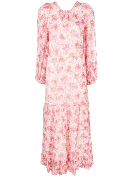 Rochie Bytimo cu model floral cu imagine de costum roz