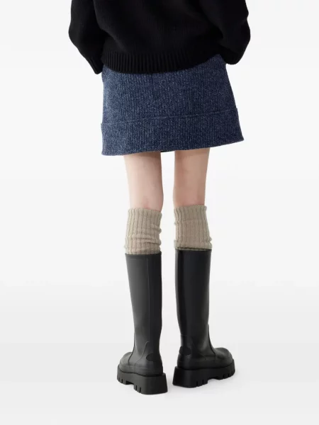 Fusta mini Studio Tomboy tricotate albastru