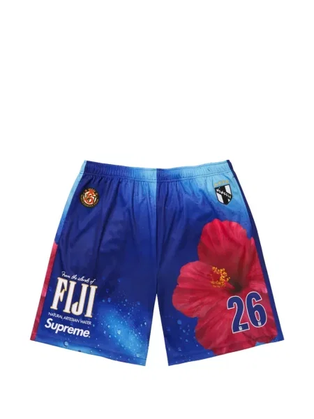 Pantaloni scurți Supreme cu imagine albastru