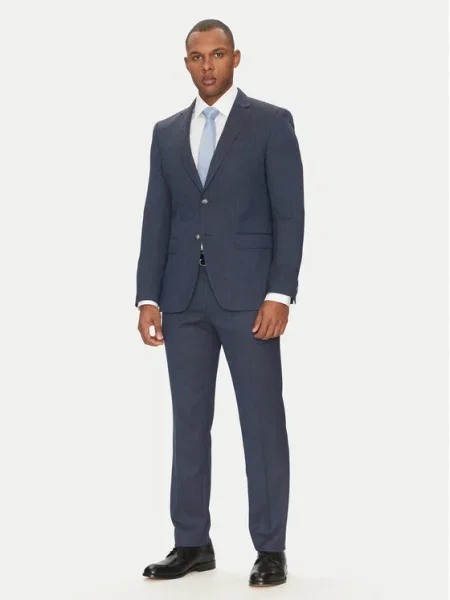 BOSS BLACK Costum cu adaos de lână negru