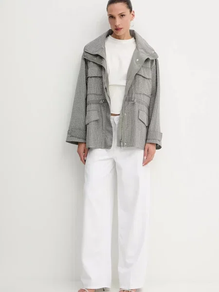 Mała mały parka Pinko z ćwiekami szara