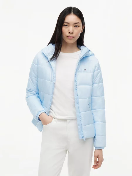 Tommy Jeans Geacă de primăvară-toamnă azuriu