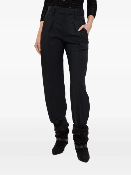 Pantaloni Isabel Marant de lână negru